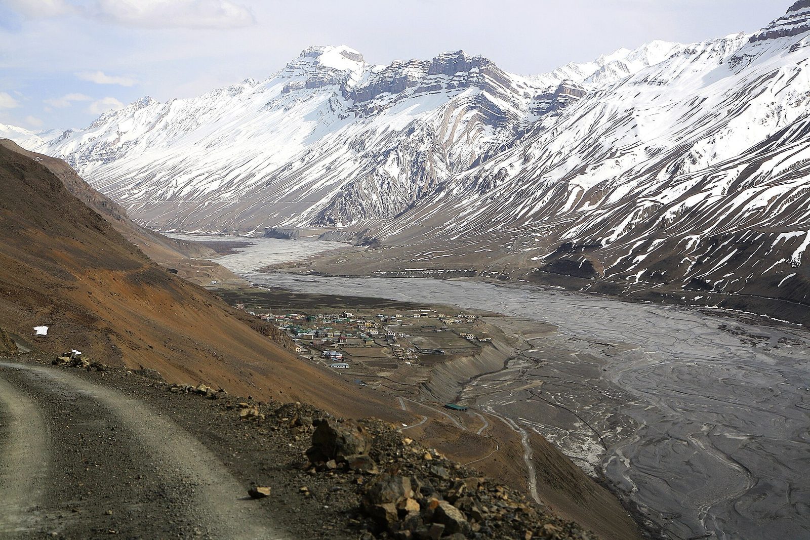 Kaza, the main town of the Spiti Valley