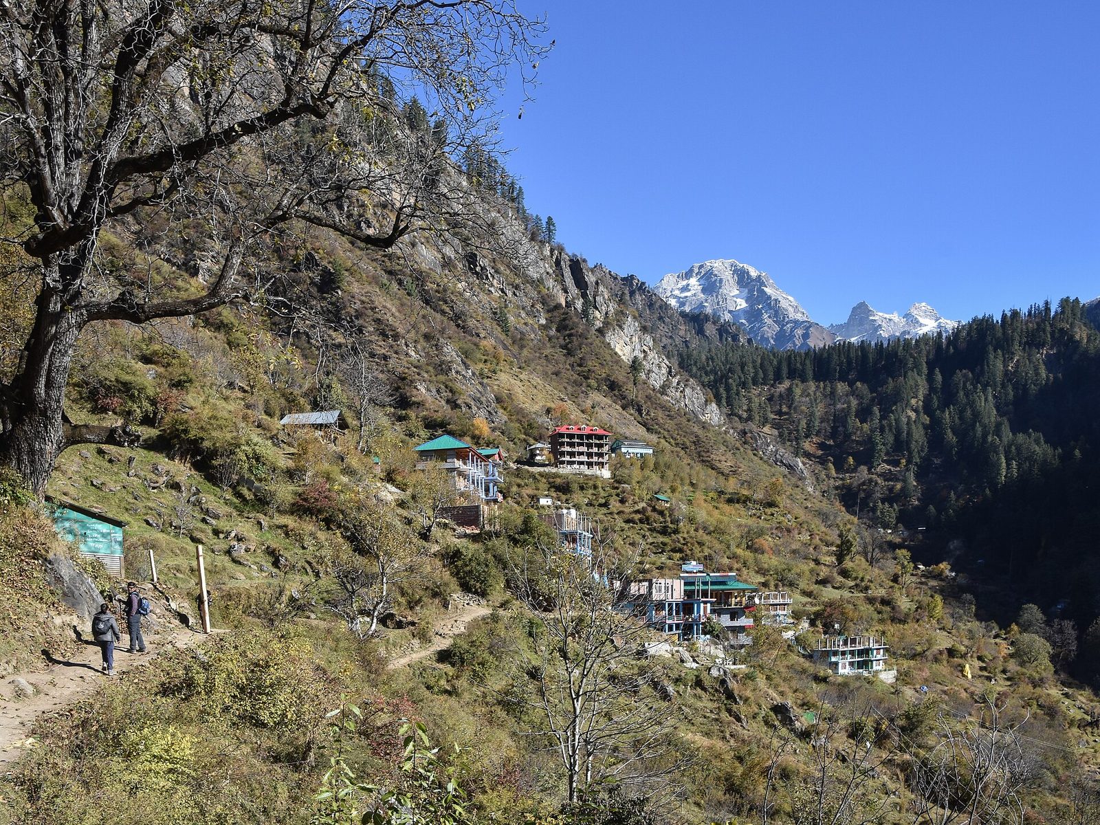 Tosh village perched above the Parvati Valley