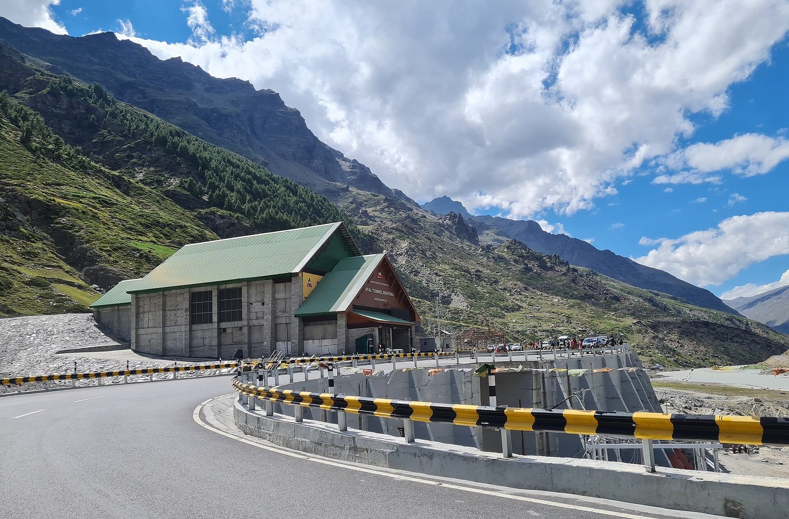 North portal of the Atal Tunnel on the Rohtang route