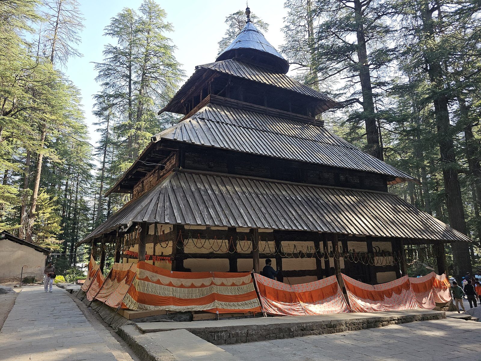 Wooden Hadimba Devi Temple in the deodar forest of Manali